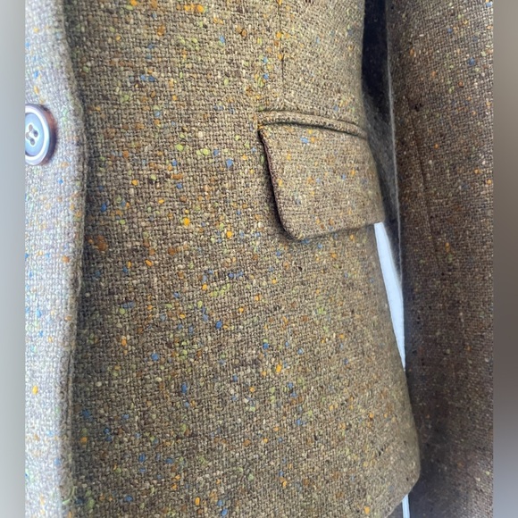 Jones New York | 2pc Skirt Blazer Suit. 100% wool. Speckle Olive Color. Size 6/8 - Picture 4 of 10